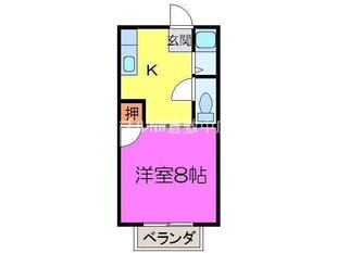 茶屋町エビスコーポの物件間取画像